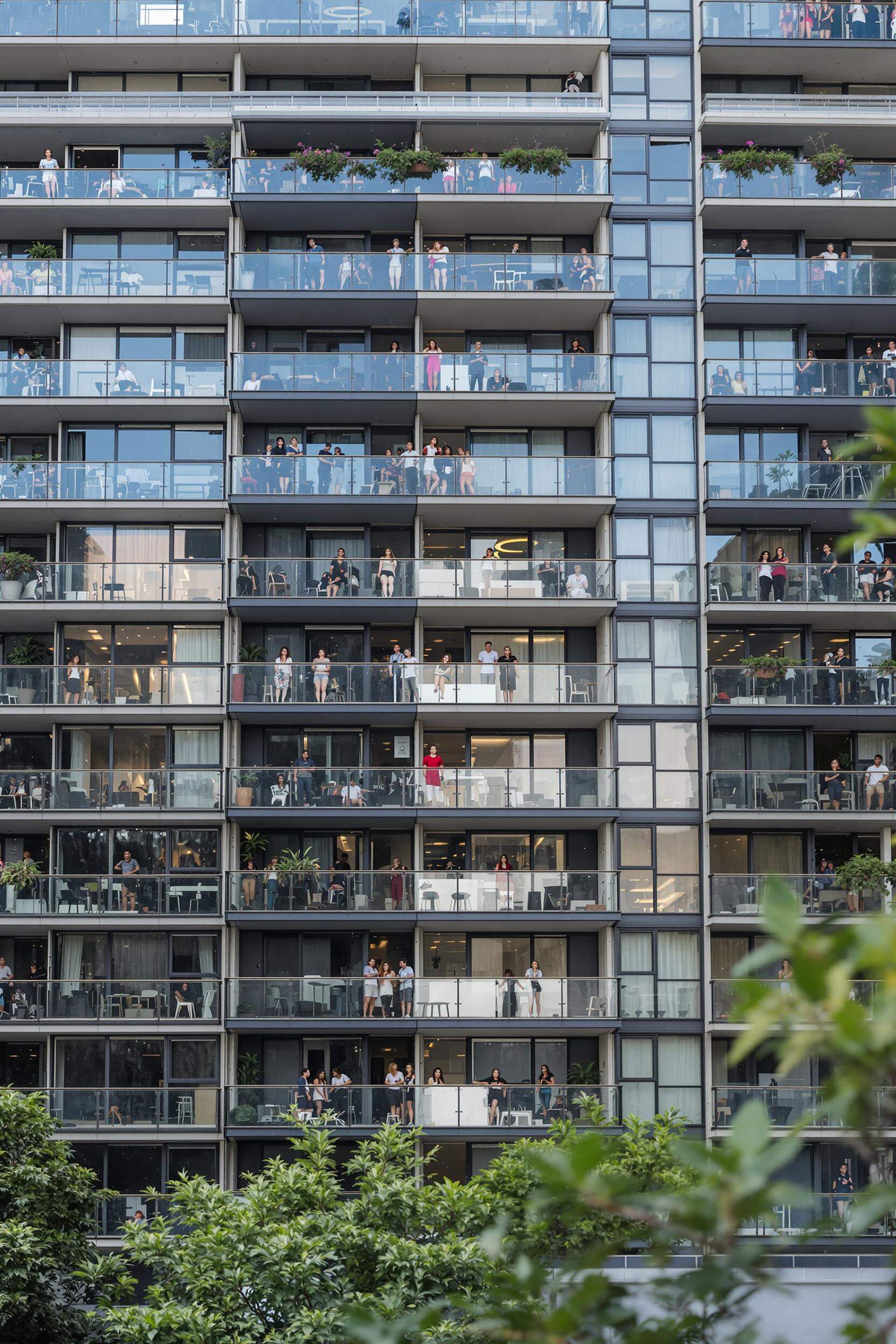 Modern apartment building